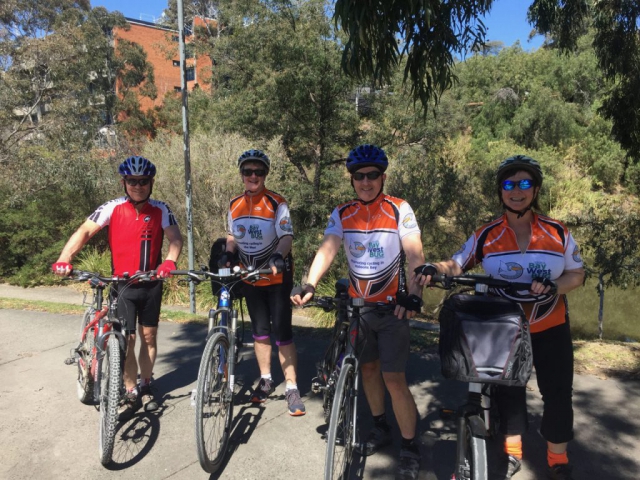 Cycling along Yarra Boulevard on the Main Yarra trail.